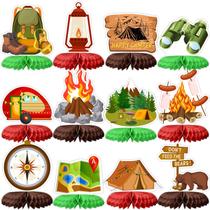 Peças centrais em forma de favo de mel para acampamento Tarklanda, 12 unidades Peças centrais em forma de favo de mel para acampamento Tarklanda, 12 unidades