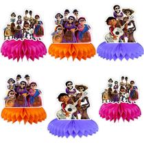 Peças centrais Honeycomb CoCo 3D, decorações de mesa x6