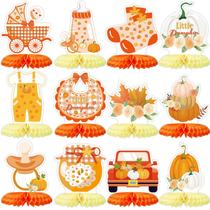Peças centrais Honeycomb ZCPTZ Fall Baby Shower 12 unidades Peças centrais Honeycomb ZCPTZ Fall Baby Shower 12 unidades