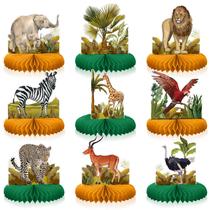 Peças centrais Shappy African Safari, 9 peças para chá de bebê Peças centrais Shappy African Safari, 9 peças para chá de bebê