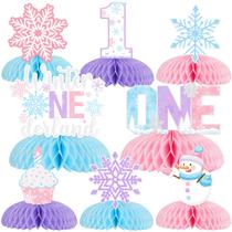 Peças centrais Snowflake Honeycomb JOYMEMO 1º aniversário x8