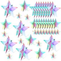 Peças centrais Star Sinload 45 peças 3D Star Decorations Rainbow Peças centrais Star Sinload 45 peças 3D Star Decorations Rainbow
