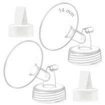 Peças de bomba de mama Maymom Flange de 14 mm com válvula de bico de pato