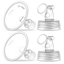 Peças de bomba de mama Maymom, flanges de pescoço de 11 mm de largura, pacote com 2