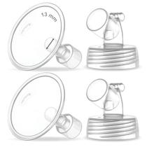 Peças de bomba de mama Maymom, flanges de pescoço de 13 mm de largura, pacote com 2