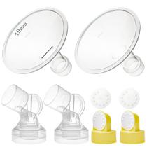 Peças de bomba de mama NENESUPPLY Flanges de 19 mm compatíveis com Medela