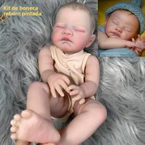 Peças De Boneca Reborn De Vinil Pintado De 20 Polegadas Agosto Dormindo Bebê Pano Macio Corpo Veias