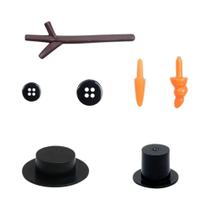 Peças De Boneco De Neve Em Acrílico Preto 120 240 360pcs Chapéu Cenoura Nariz Galhos De Árvore