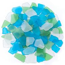 Peças de decoração Keedolla Sea Glass, 40 onças, azul, branco, verde