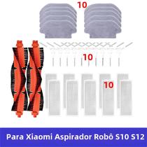 Peças de Filtro e Escova Lateral para Robô Aspirador Xiaomi S10/S12/T12/B106GL/2S/B106CN