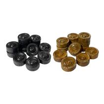 Peças de Jogo de Damas de Pedra Sabão - 12 claras e 12 escuras Peças de Jogo de Damas de Pedra Sabão - 12 claras e 12 escuras