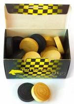 Peças de madeira para jogo de damas 25 mm