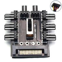 Peças de refrigeração do sistema de computador 3/4pin 8port cpu case cooler ventilador cabo de alimentação hub divisor adaptador power by sata