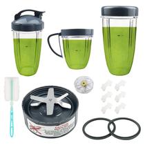 Peças de Reposição para NutriBullet 600w/900w (14 Peças) - Lâmina, Copos, Vedação e Engrenagem