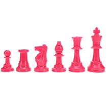 Peças de xadrez WE Games Color Bright Plastic Staunton Pink Peças de xadrez WE Games Color Bright Plastic Staunton Pink