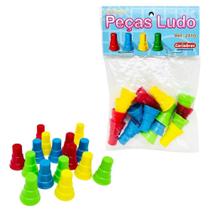 Peças do Jogo de Ludo Para Tabuleiro Kit 16 Pçs em Plástico - Carimbras