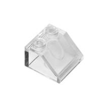 Peças e elementos LEGO: Placa Inclinada Transparente 2x2 45 x50