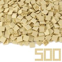 Peças e peças de blocos de construção Feleph Tan 2x2 Tile x500