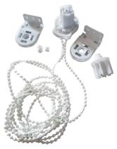 Peças Kit Para Cortina Persiana Rolo Tubo 32mm, com Corrente Cor Branco