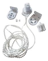 Peças Kit Para Cortina Persiana Rolo Tubo 32mm, com Corrente Cor Branco