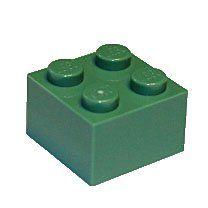 Peças LEGO e Complementos: Tijolo 2x2 Verde Areia x50