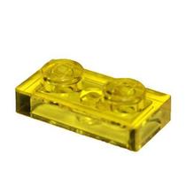 Peças LEGO: Placa Amarela Transparente 1x2 x100
