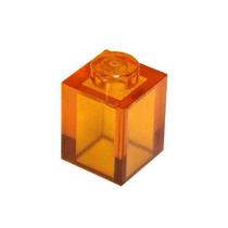 Peças LEGO: Tijolo 1x1 Laranja Transparente x100