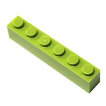 Peças LEGO: Verde Lima (Verde Amarelado Vivo) 1x6 B