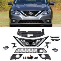 Peças para Grade de Veículo Partsmojo Sentra 2016-2019 Cromado Preto Peças para Grade de Veículo Partsmojo Sentra 2016-2019 Cromado Preto