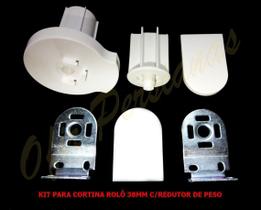 Peças Para Persiana/cortina Rolô 1 Kit 38mm C/corrente - Peças Cortina Rolô