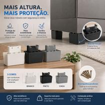 Peças Pé De Apoio 10x5cm Com Abas Laterais Para Móveis De Quarto E Banheiro Ki