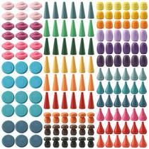 Peças soltas de madeira Toy Promise Babe Rainbow Stacking 162 unidades