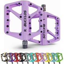 Pedais de bicicleta Bucklos MTB, fio plano de nylon 9/16, 11x11cm