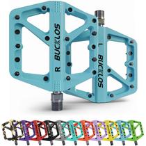 Pedais de MTB BUCKLOS planos 29x29x4 cm, azuis antiderrapantes Pedais de MTB BUCKLOS planos 29x29x4 cm, azuis antiderrapantes