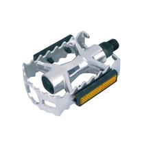 Pedal 1/2 mtb alumínio polido esferado com refletor