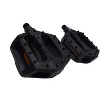 Pedal 9/16 nylon plataforma ingles preto esferado bike mtb