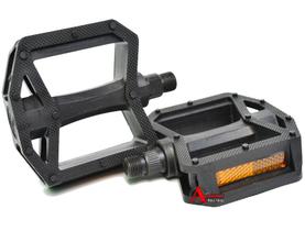 Pedal 9/16 rosca grossa plataforma nylon c/ esfera mtb bmx