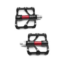 Pedal Alumínio Plataforma Inglesa Preto e Vermelho BMX ALNC-1070
