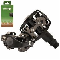 PEDAL BICICLETA WELLGO CLIP MTB WPD 823 WP D823Leve E Tacos Para Sapatilha