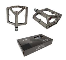 Pedal Bike Bicicleta Mpeda Mtb Rolamento Rosca Grossa Cinza