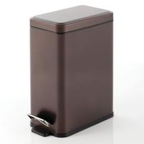 Pedal Bin MDesign Caixote de lixo com tampa 10L para banheiro e cozinha