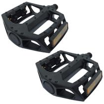 Pedal Calypso Plataforma Em Alumínio Com Reflerotes Eixo 9/16 Preto