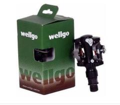 Pedal clip bicicleta mtb aluminio 919 preto 9/16 wellgo