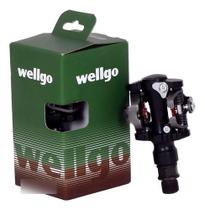 Pedal Clip Sapatilha Wellgo M919 Esferas Mtb Com Tacos