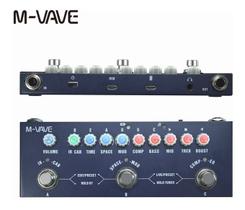 Pedal Contra Baixo Elétrica Portátil Contra Baixo Multi Efeitos Simulação IR M-Vave Recarregável Azul