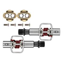 Pedal Crank Brothers Egg Beater 1 Clip Mtb Leve Com Tacos Prata Mola Vermelha