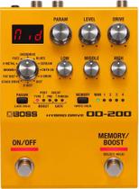 Pedal de acionamento híbrido BOSS OD-200 com 12 modos de condução e E/S MIDI