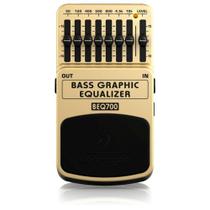 Pedal de Baixo Behringer Equalizador BEQ700 - Chave On/Off eletrônica e 7 Bandas de Equalização
