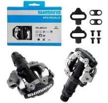 Pedal de clipe pd-m520 pto shimano mtb original preto c/nf