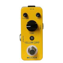 Pedal De Compressor Óptico Amarelo Comp Mooer Mini Efeito De Guitarra Full Metal Shell True Bypass